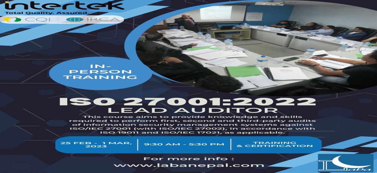6th Certified ISO 27001 LEAD AUDITOR (ISO 27001:2022) Training and Certification Program